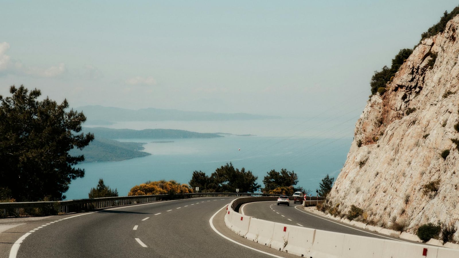 Bay of Boka coastal road near Dobrota